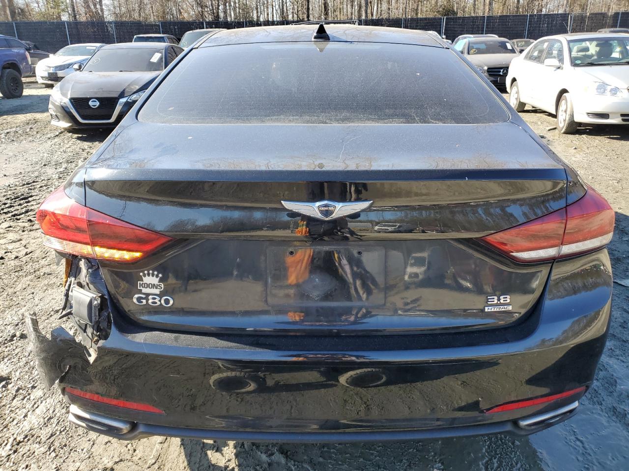 2017 Genesis G80 VIN KMHGN4JE4HU200526 Copart auction photo, rear end / undercarriage damage thumbnail 6