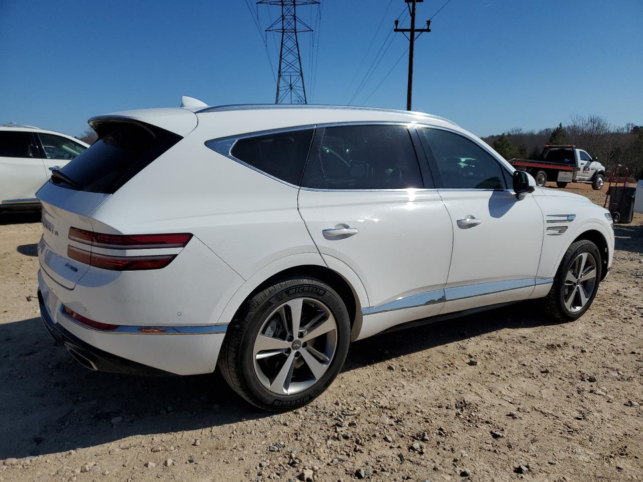 2023 Genesis Gv80 VIN KMUHCESC7PU147303 Copart auction photo, front end damage thumbnail 3