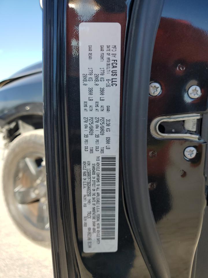 2016 RAM 1500 VIN 1C6RR7FT9GS402256 Copart auction photo, front end / side damage thumbnail 13
