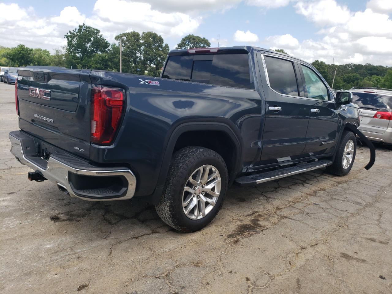 2022 GMC Sierra VIN 1GTU9DEDXNZ103763 Copart auction photo, front end / frame damage damage thumbnail 3