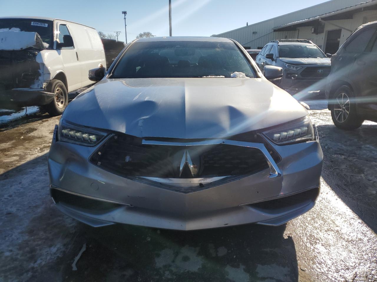 2020 Acura TLX VIN 19UUB1F30LA011650 Copart auction photo, top/roof / front end damage thumbnail 5