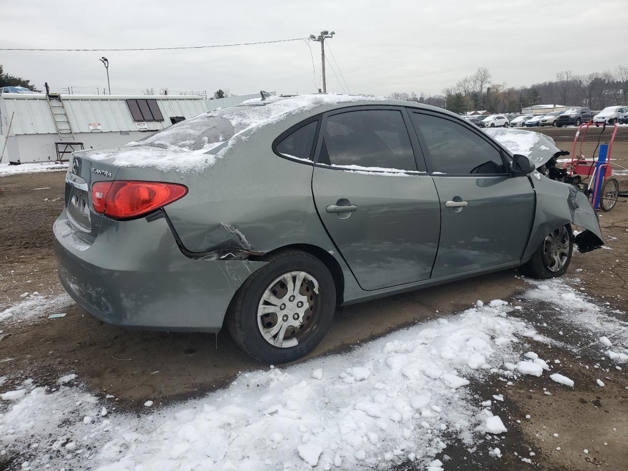 2010 Hyundai Elantra VIN KMHDU4AD2AU830984 Copart auction photo, front end / rear end damage thumbnail 3
