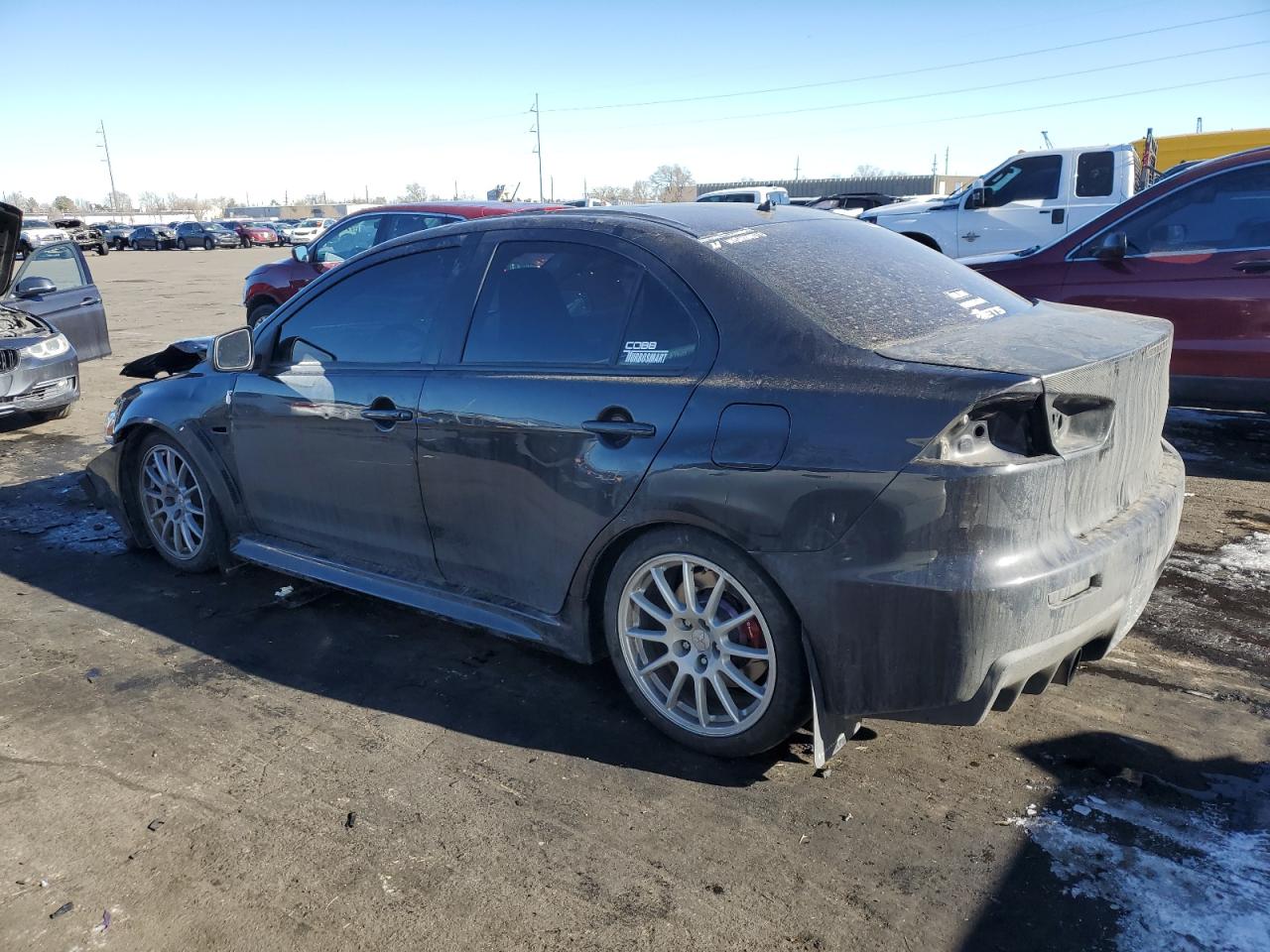 2010 Mitsubishi Lancer Evolution VIN JA32W6FV8AU033981 Copart auction photo, front end / hail damage thumbnail 2