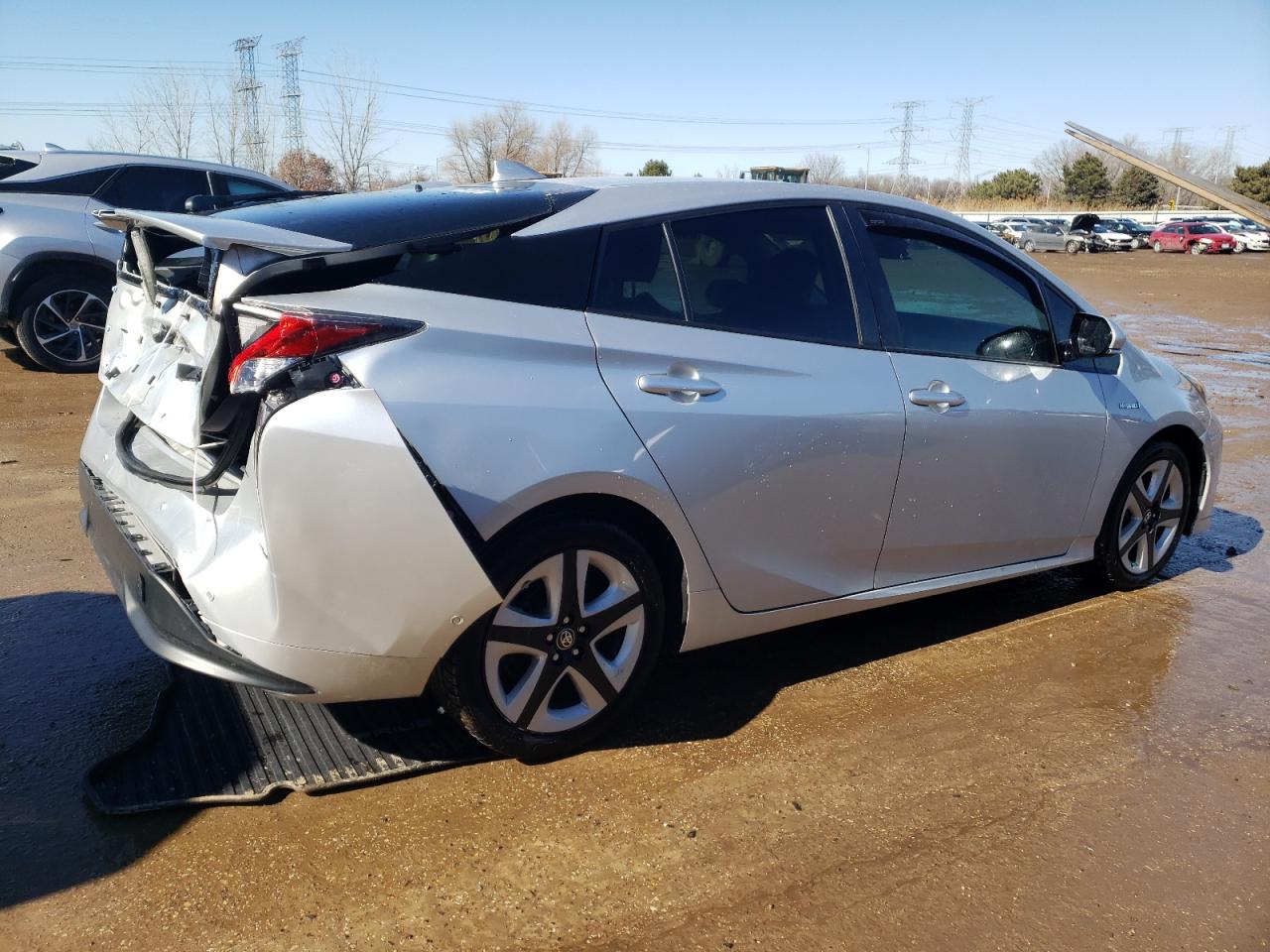 2018 Toyota Prius VIN JTDKARFU4J3061596 Copart auction photo, rear end damage thumbnail 3