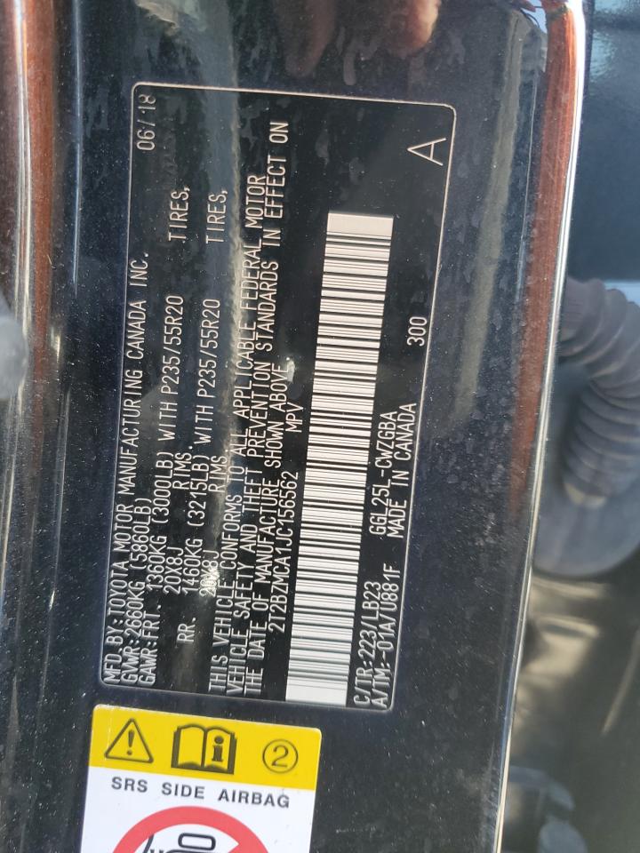 2018 Lexus RX VIN 2T2BZMCA1JC156562 Copart auction photo, rear end / side damage thumbnail 15