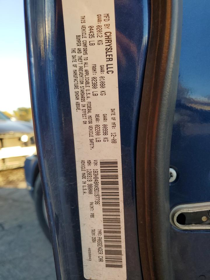 2009 Dodge Caliber VIN 1B3HB48AX9D197736 Copart auction photo, biohazard/chemical / front end damage thumbnail 12