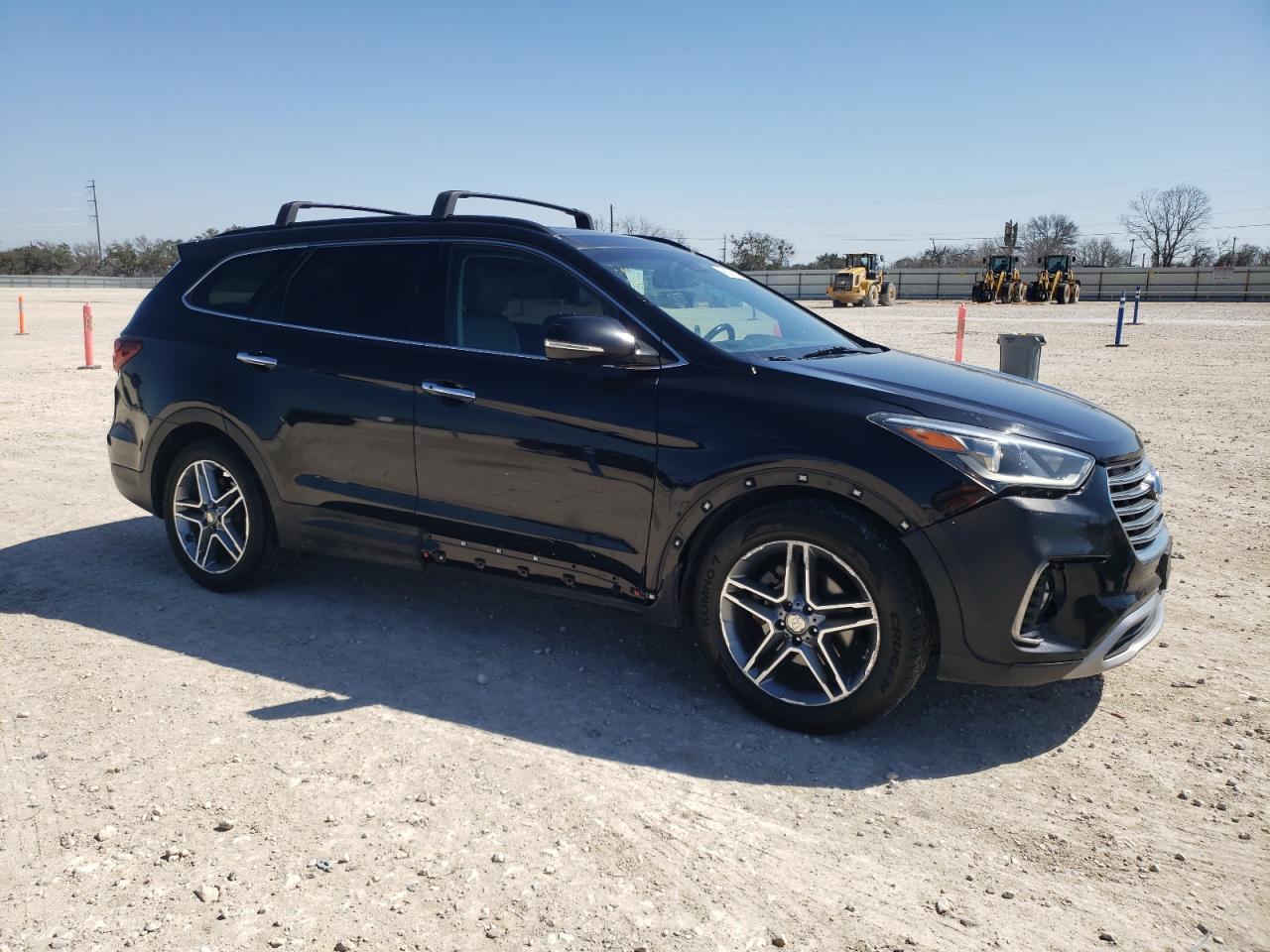 2017 Hyundai Santa Fe VIN KM8SR4HF5HU254835 Copart auction photo, front end / side damage thumbnail 4