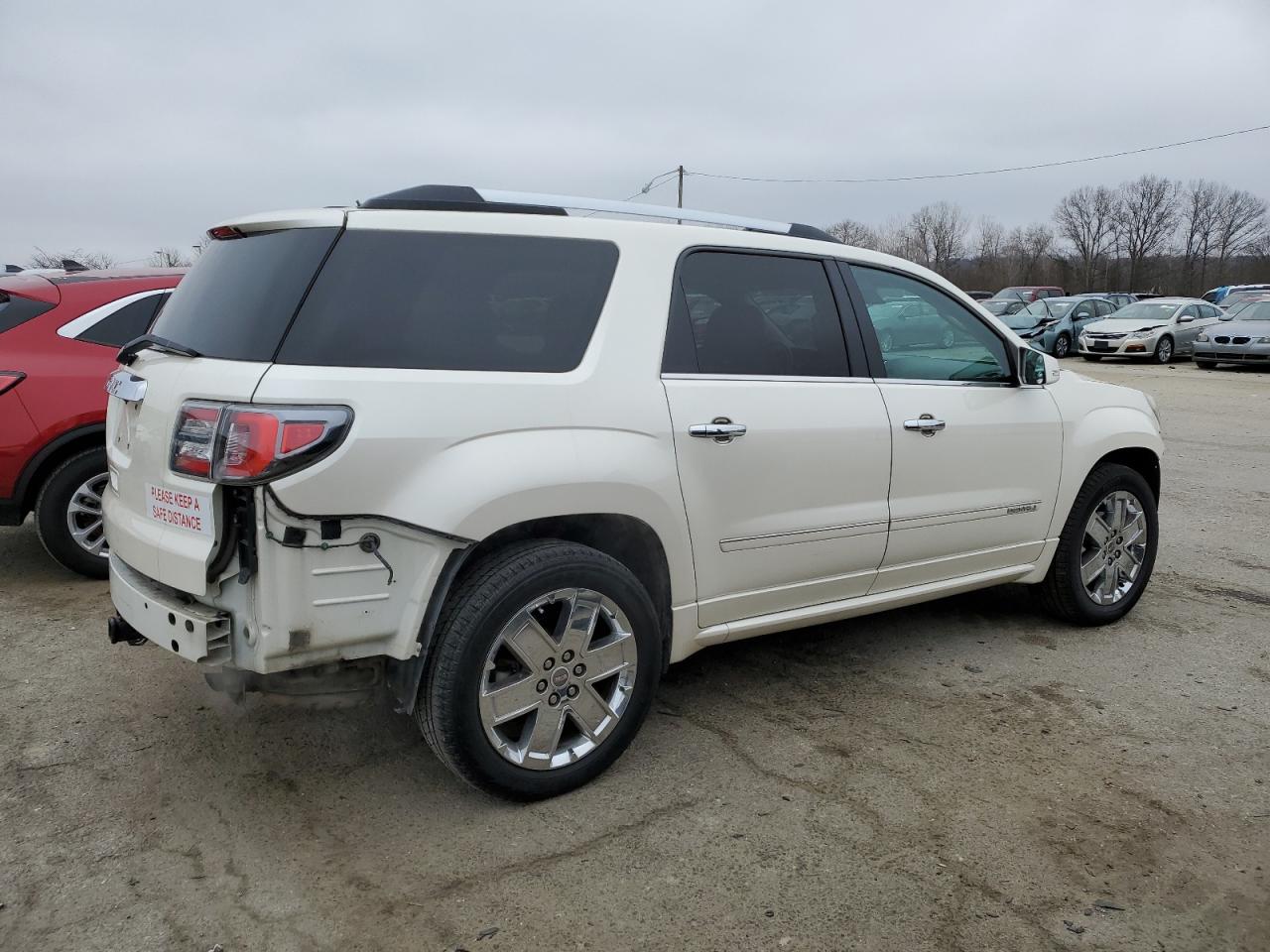 2014 GMC Acadia VIN 1GKKRTKD6EJ343191 Copart auction photo, front end / rear end damage thumbnail 3