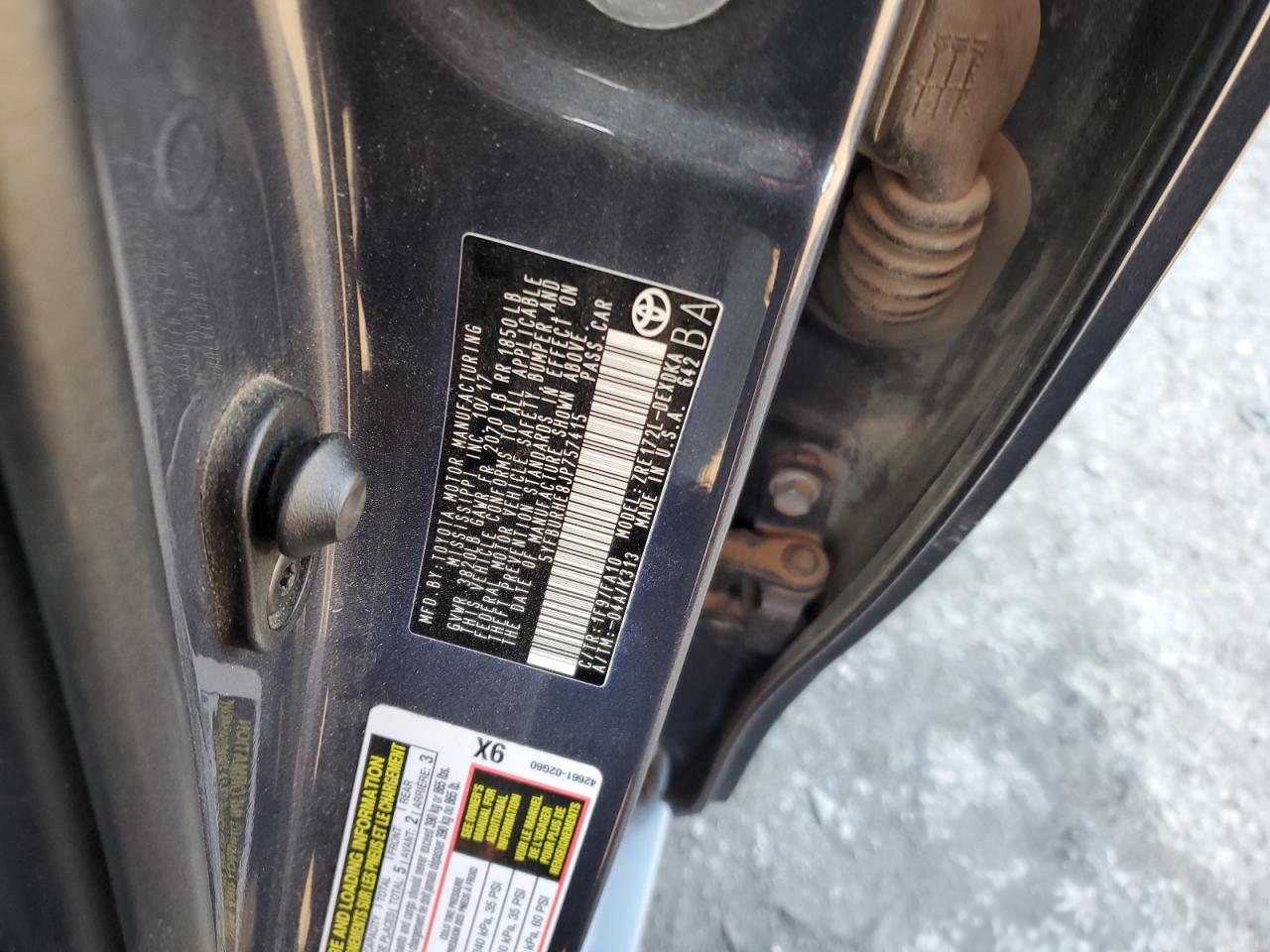 2018 Toyota Corolla VIN 5YFBURHE8JP757415 Copart auction photo, all over damage thumbnail 12