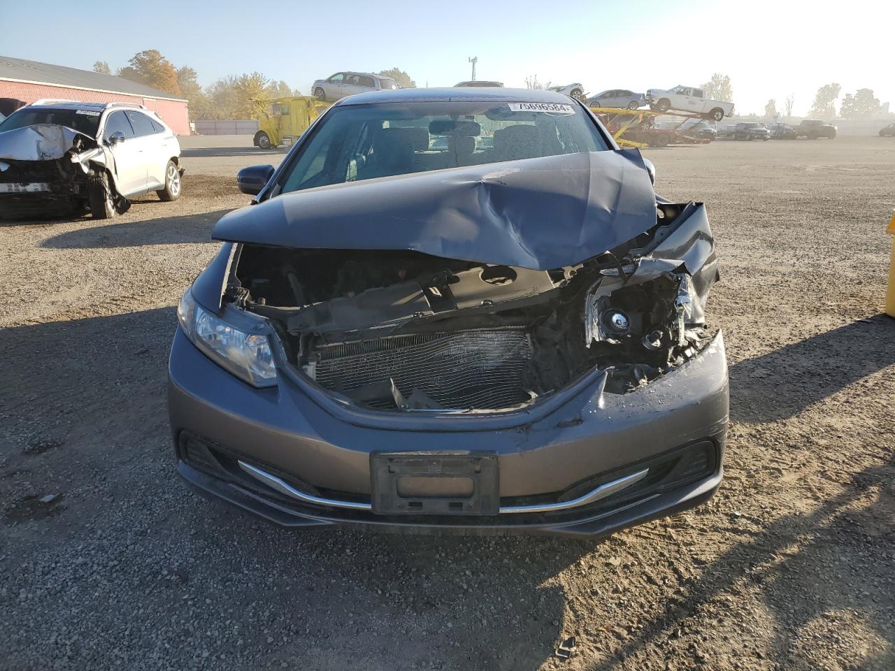 2015 Honda Civic VIN 2HGFB2F47FH056632 Copart auction photo, front end / rear end damage thumbnail 5