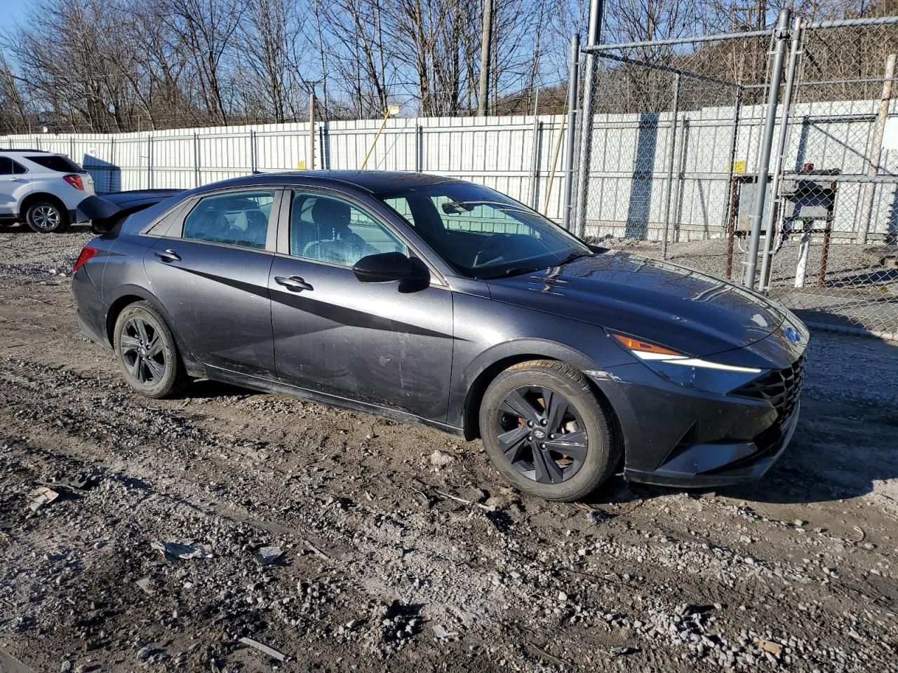2021 Hyundai Elantra VIN 5NPLS4AG3MH005728 Copart auction photo, rear end / side damage thumbnail 4