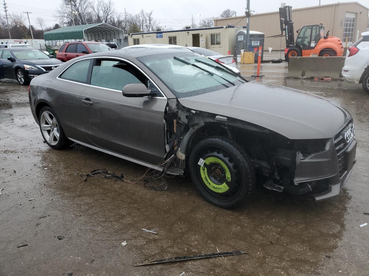 2015 Audi A5 VIN WAUSFAFR4FA022389 Copart auction photo, front end / side damage thumbnail 4