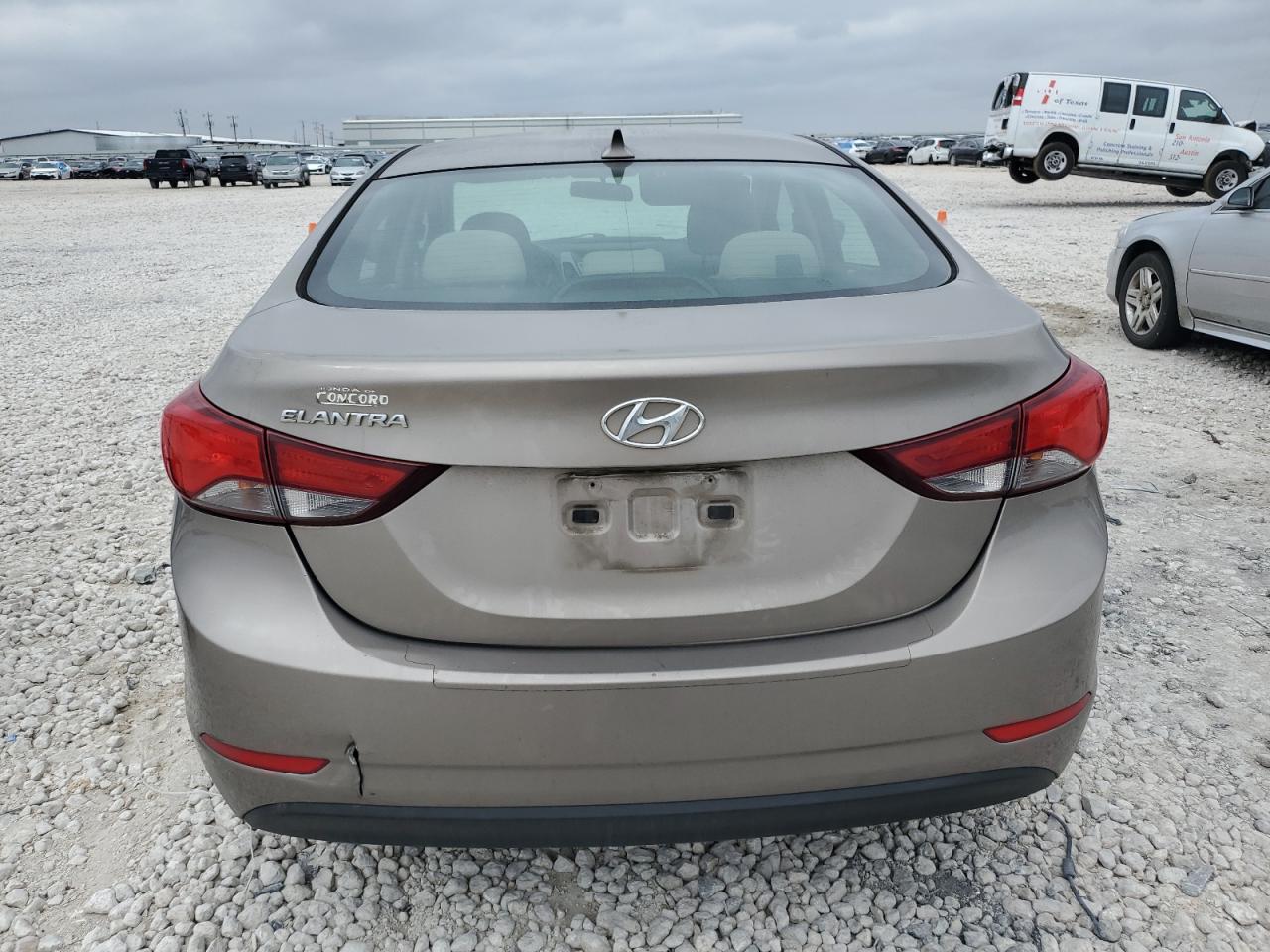 2015 Hyundai Elantra VIN 5NPDH4AEXFH582812 Copart auction photo, vandalism damage thumbnail 6