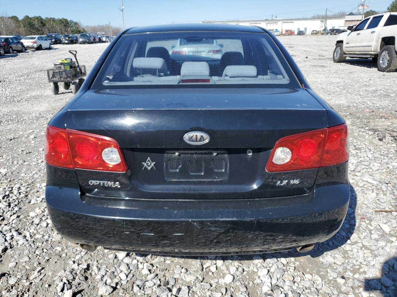 2007 KIA Optima VIN KNAGE124475130198 Copart auction photo, front end damage thumbnail 6