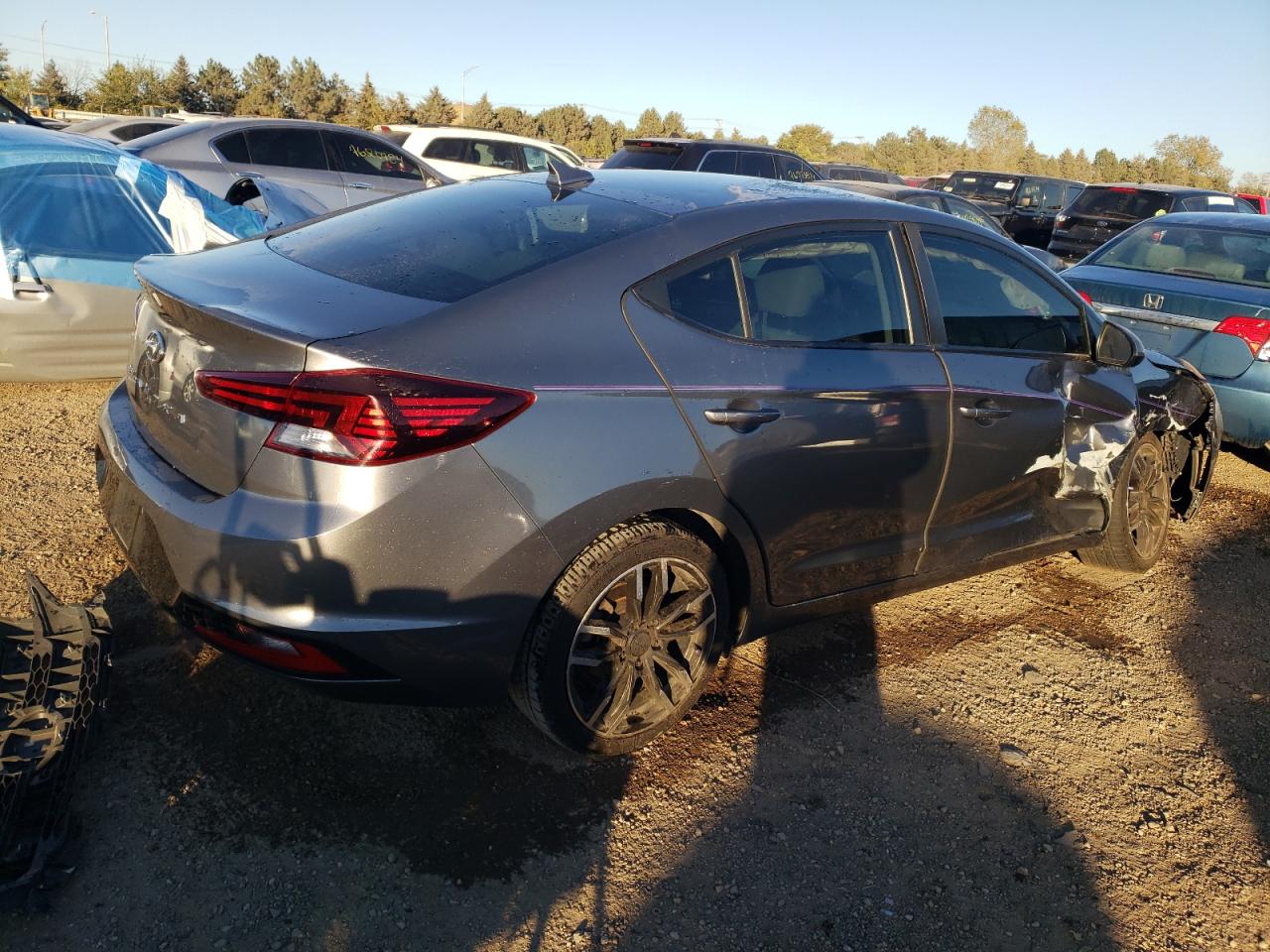 2019 Hyundai Elantra VIN 5NPD84LF8KH427515 Copart auction photo, side / front end damage thumbnail 3