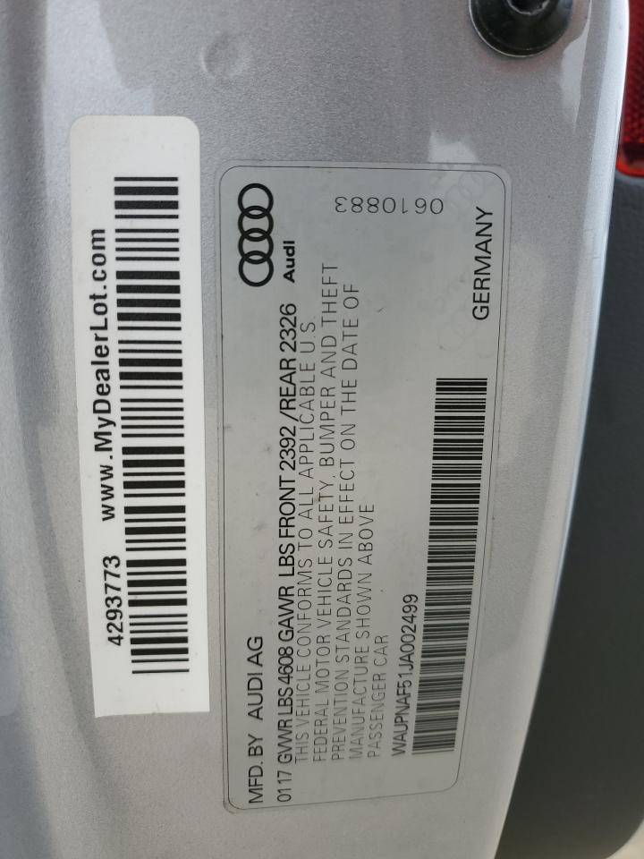2018 Audi A5 VIN WAUPNAF51JA002499 Copart auction photo, all over / minor dent/scratches damage thumbnail 14