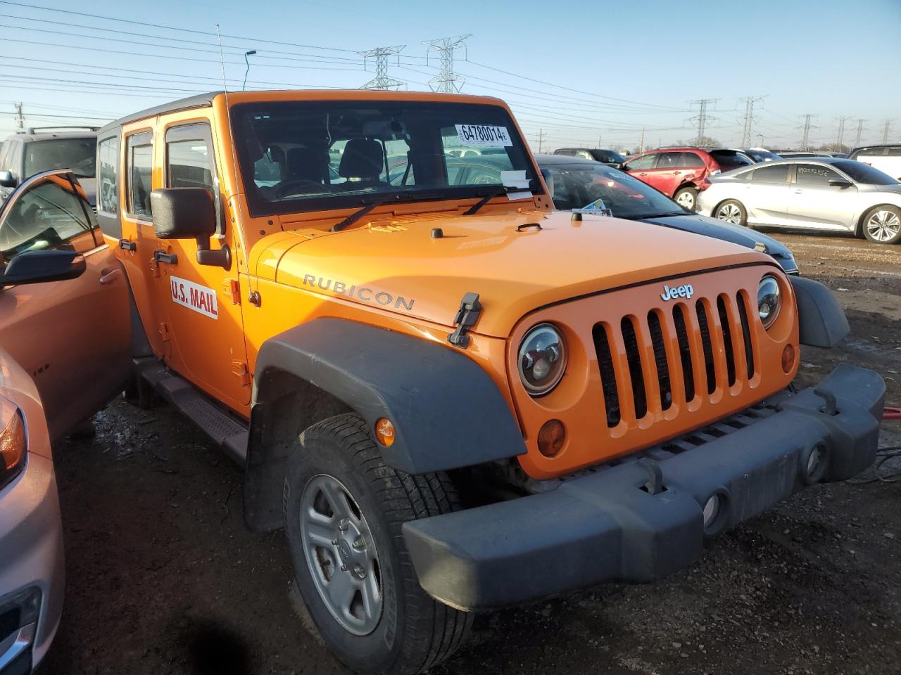 2013 Jeep Wrangler VIN 1C4BJWKG4DL508575 Copart auction photo, side / rear end damage thumbnail 4