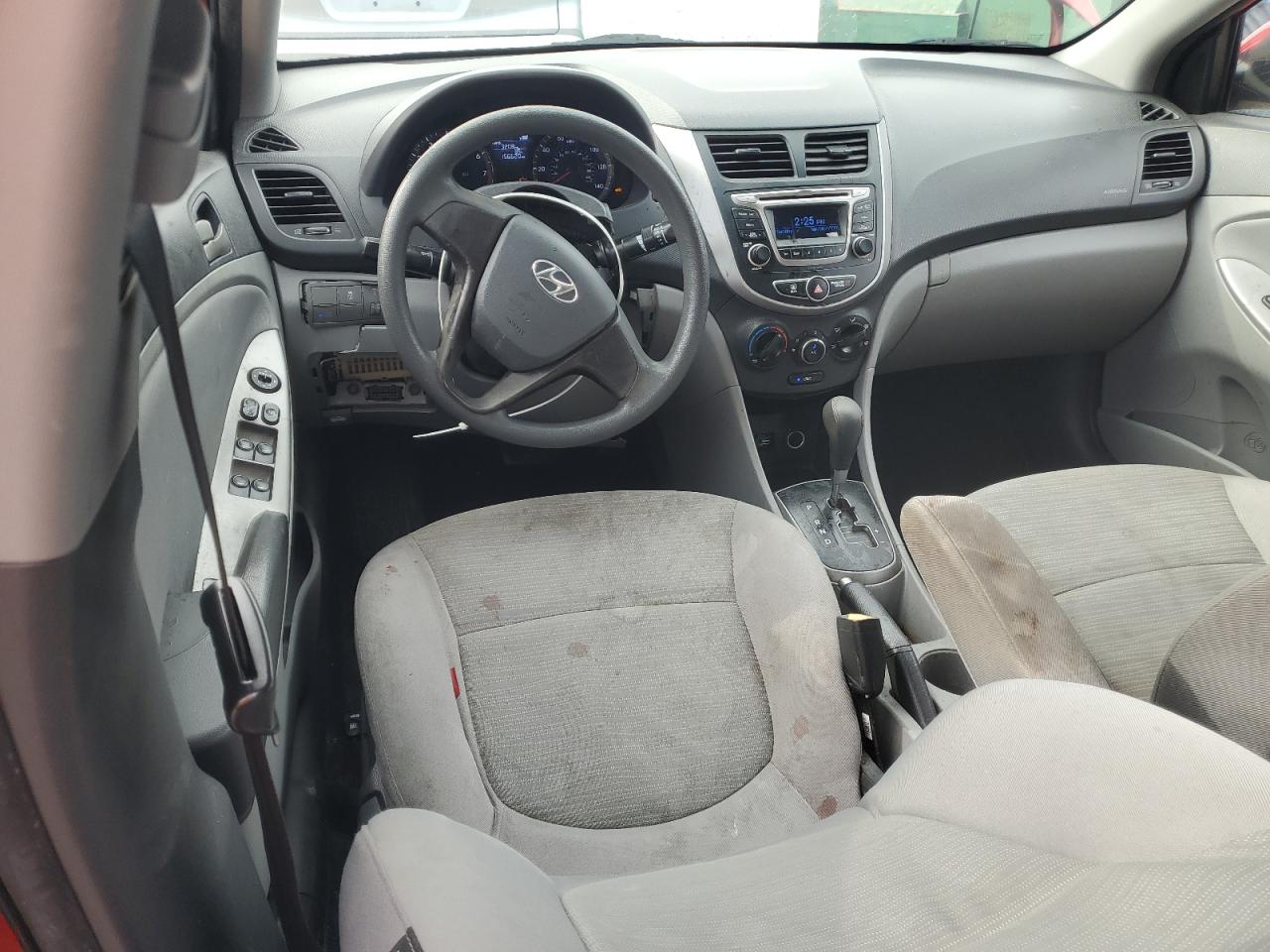 2015 Hyundai Accent VIN KMHCT4AEXFU863116 Copart auction photo, rear end / front end damage thumbnail 8