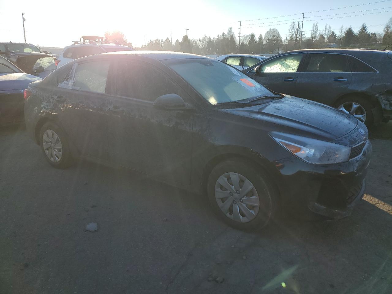 2018 KIA Rio VIN 3KPA24AB6JE046785 Copart auction photo, biohazard/chemical / vandalism damage thumbnail 4