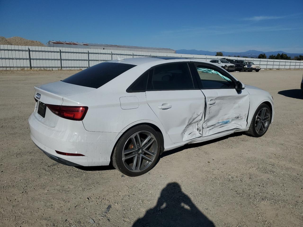 2017 Audi A3 VIN WAUAUGFF4H1034751 Copart auction photo, side damage thumbnail 3