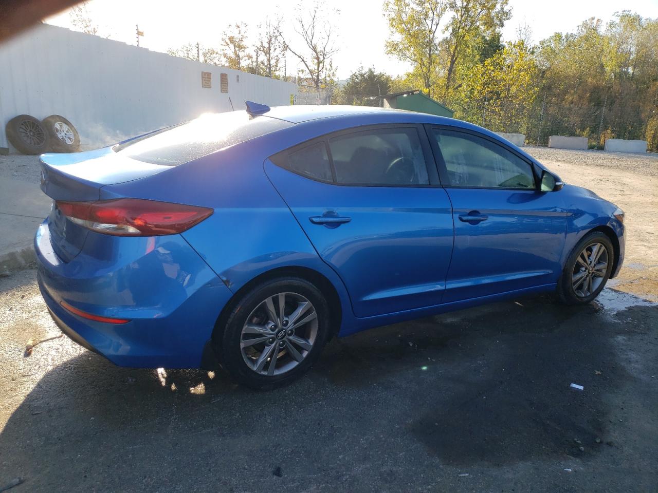 2018 Hyundai Elantra VIN 5NPD84LF3JH228242 Copart auction photo, vandalism / side damage thumbnail 3