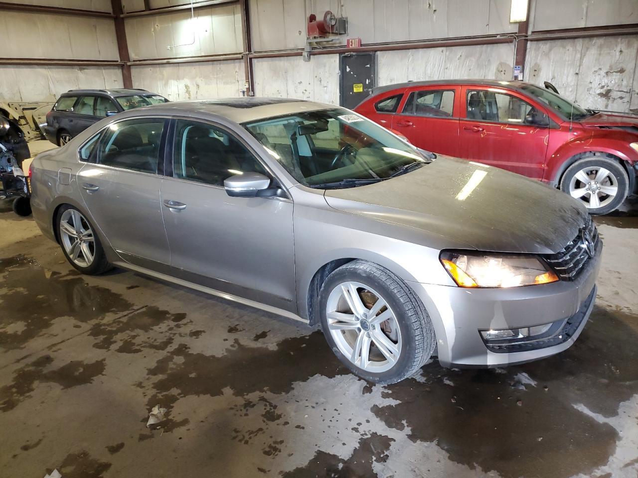 2014 Volkswagen Passat VIN 1VWCM7A32EC054776 Copart auction photo, rear end / undercarriage damage thumbnail 4