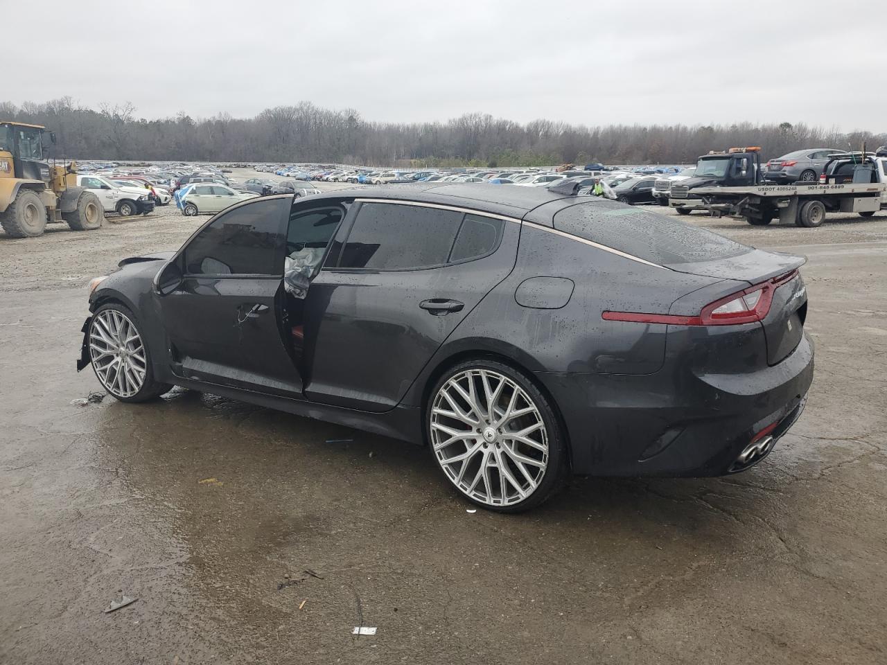 2021 KIA Stinger VIN KNAE15LA0M6088861 Copart auction photo, front end / side damage thumbnail 2
