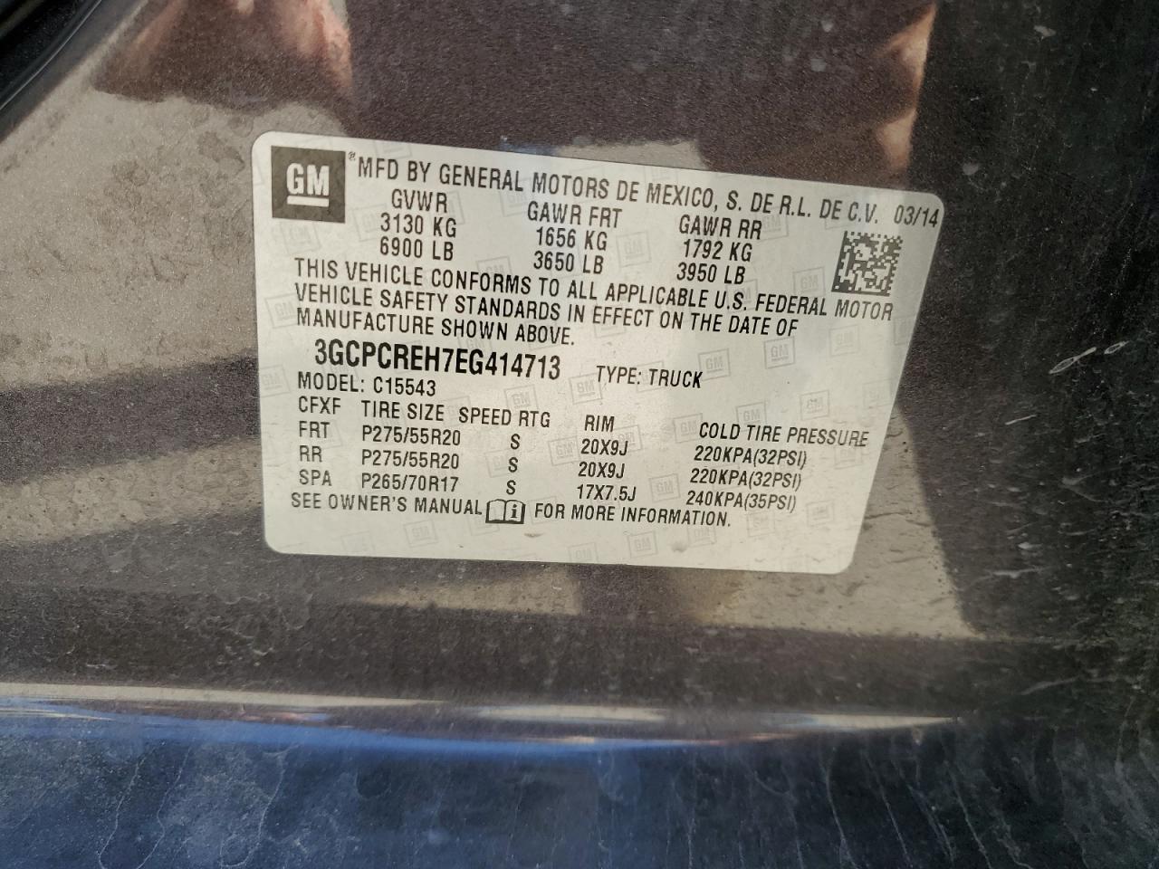2014 Chevrolet Silverado VIN 3GCPCREH7EG414713 Copart auction photo, front end damage thumbnail 12