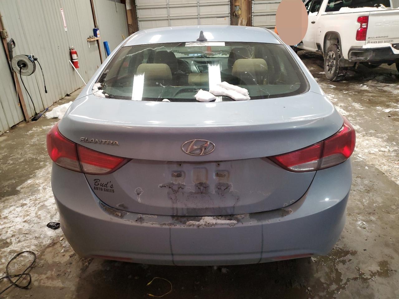 2013 Hyundai Elantra VIN KMHDH4AE3DU680742 Copart auction photo, side / front end damage thumbnail 6