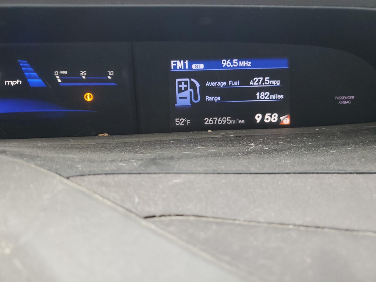 2012 Honda Civic VIN 19XFB2F92CE035625 Copart auction photo, front end / normal wear damage thumbnail 9