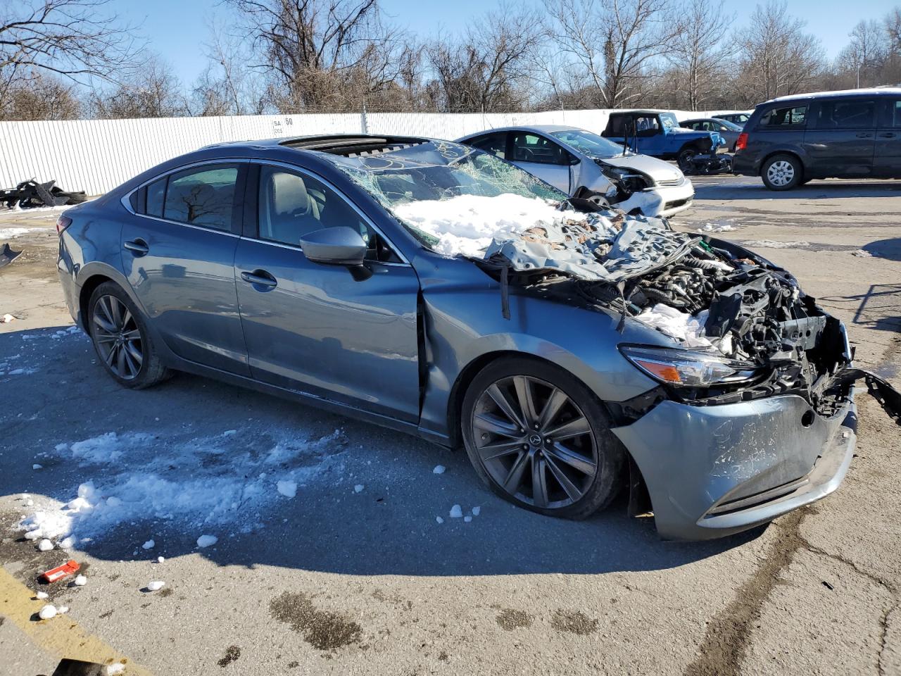 2018 Mazda 6 VIN JM1GL1TY7J1326256 Copart auction photo, rollover damage thumbnail 4