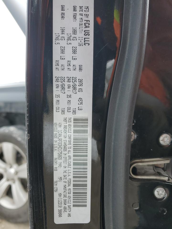 2017 Jeep Liberty (Patriot) VIN 1C4NJRFB3HD175069 Copart auction photo, rear end damage thumbnail 13
