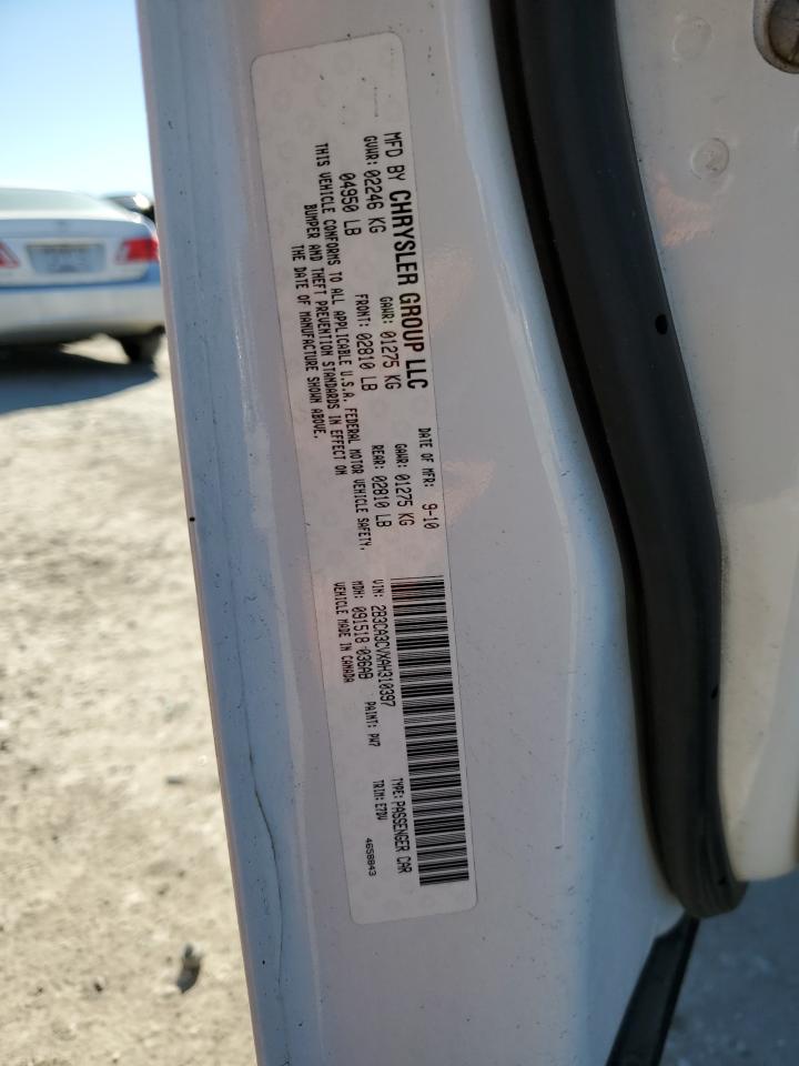 2010 Dodge Charger VIN 2B3CA3CVXAH310397 Copart auction photo, front end / rear end damage thumbnail 12