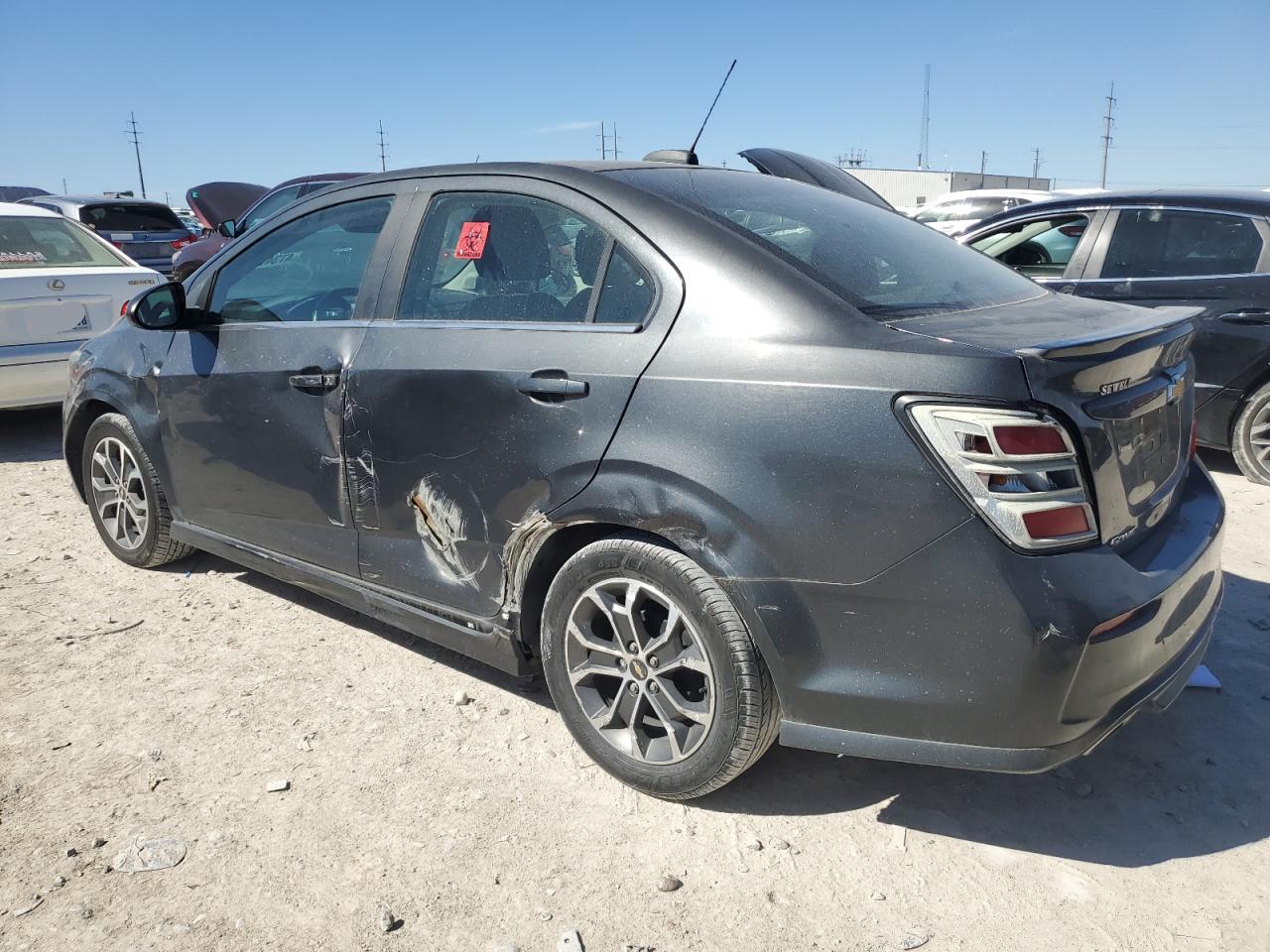 2017 Chevrolet Sonic VIN 1G1JD5SH7H4124014 Copart auction photo, side / minor dent/scratches damage thumbnail 2