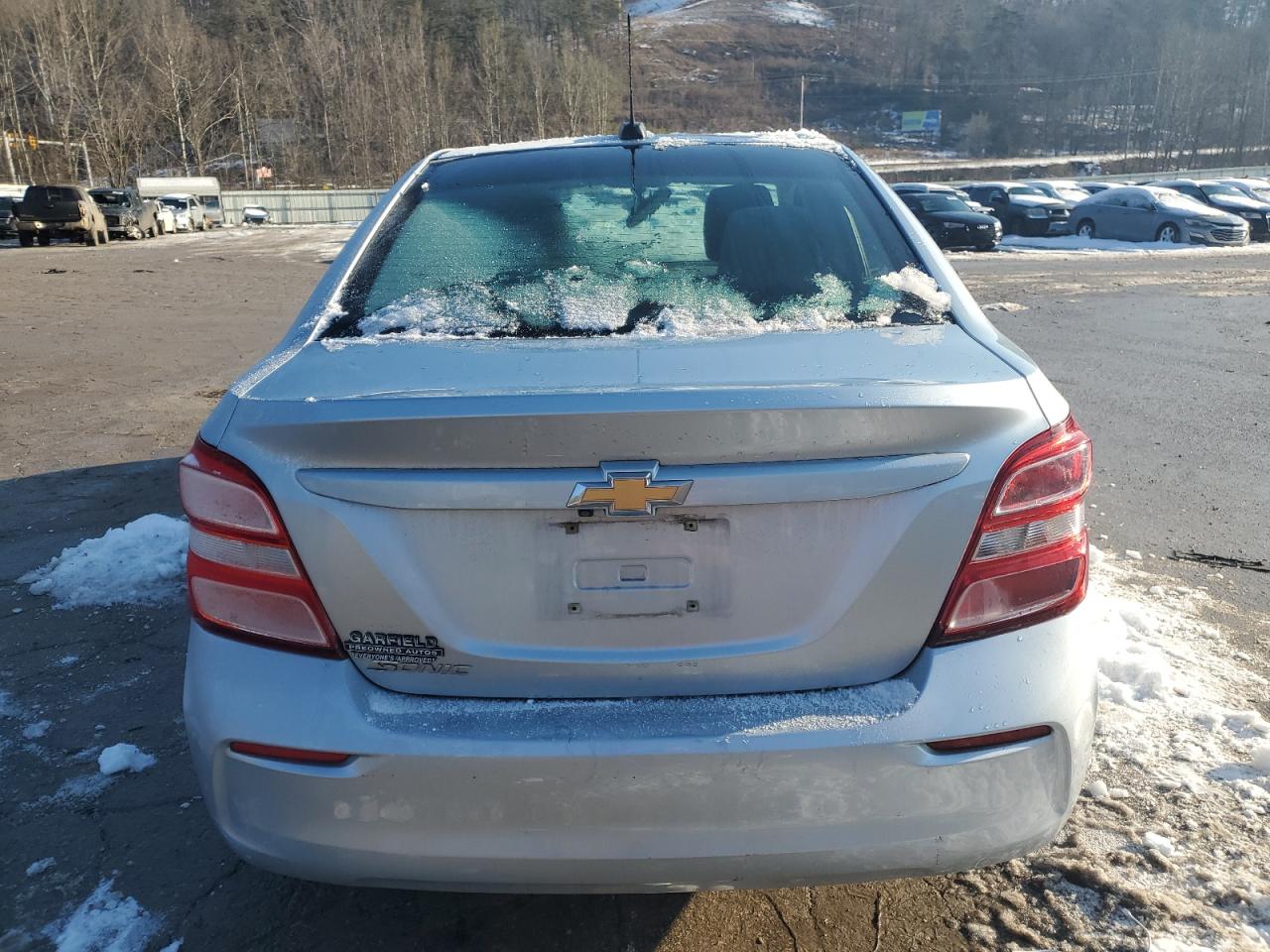 2017 Chevrolet Sonic VIN 1G1JB5SH1H4165079 Copart auction photo, rear end / side damage thumbnail 6