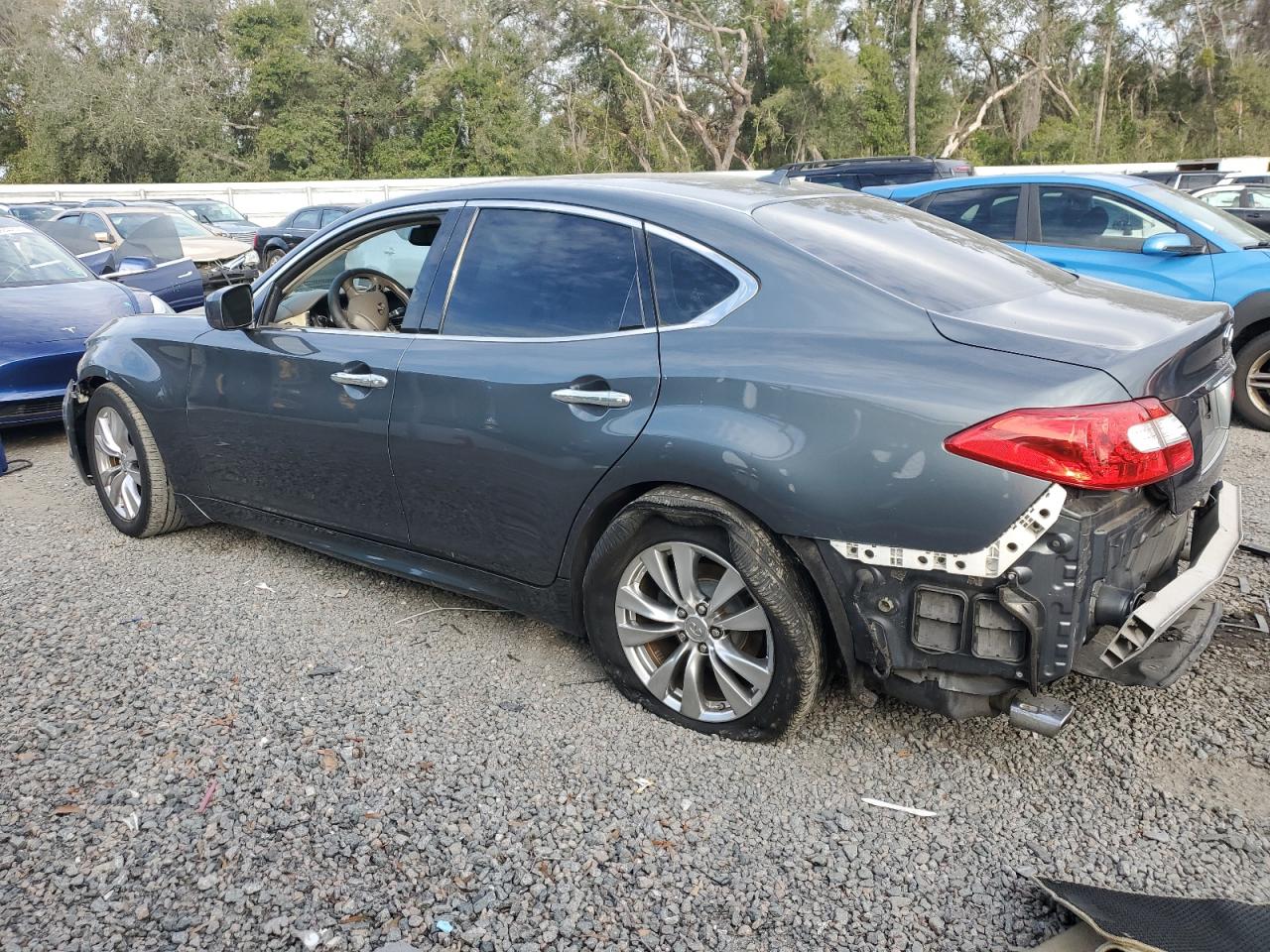 2012 Infiniti M VIN JN1BY1AP9CM334966 Copart auction photo, front end / rear end damage thumbnail 2