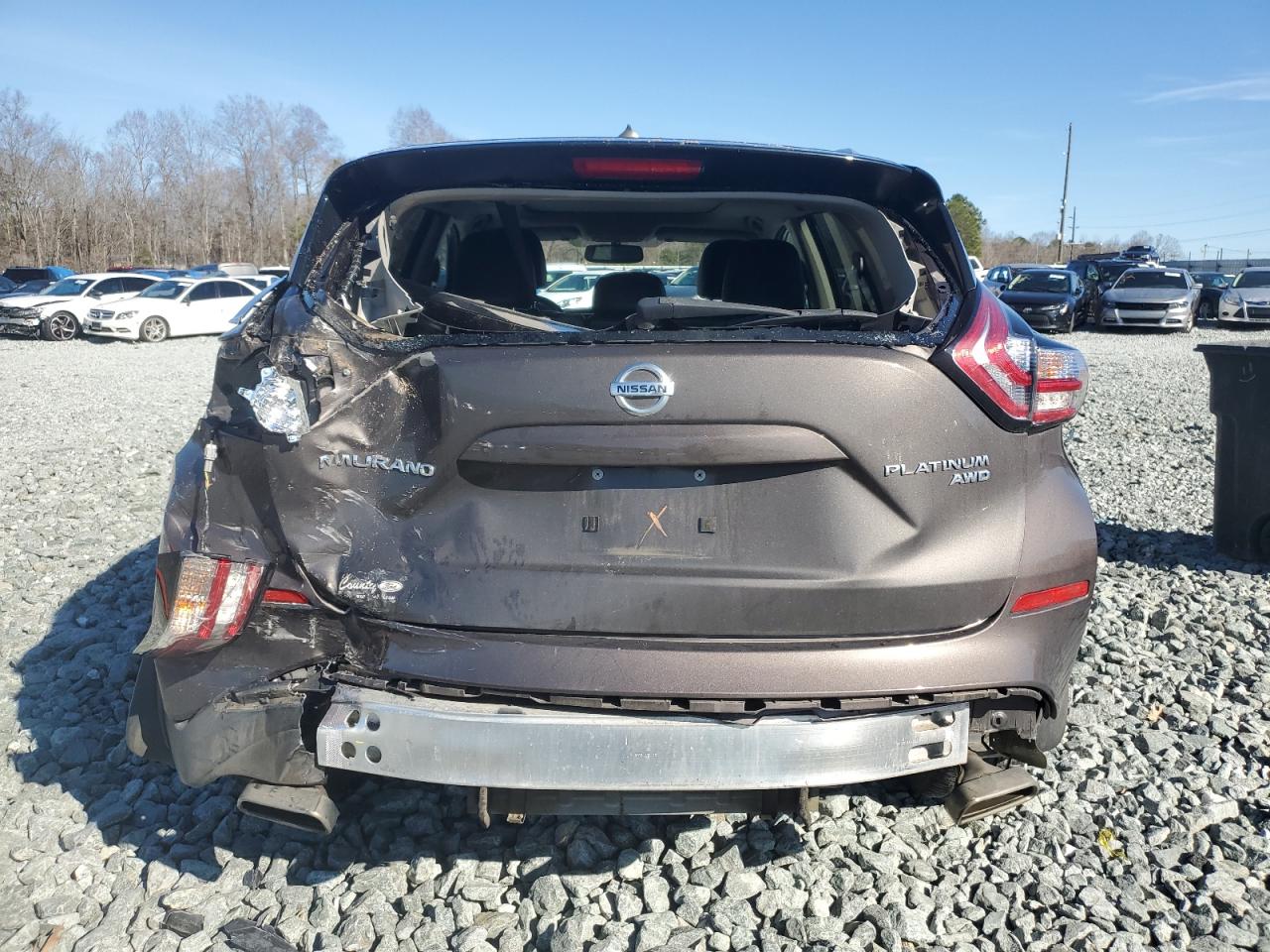 2016 Nissan Murano VIN 5N1AZ2MH0GN127815 Copart auction photo, rear end / front end damage thumbnail 6