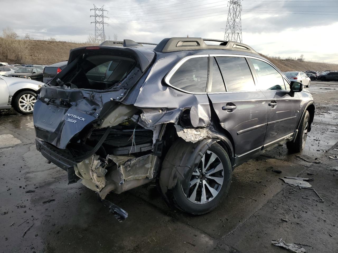 2016 Subaru Outback VIN 4S4BSENC2G3202409 Copart auction photo, rear end / front end damage thumbnail 3