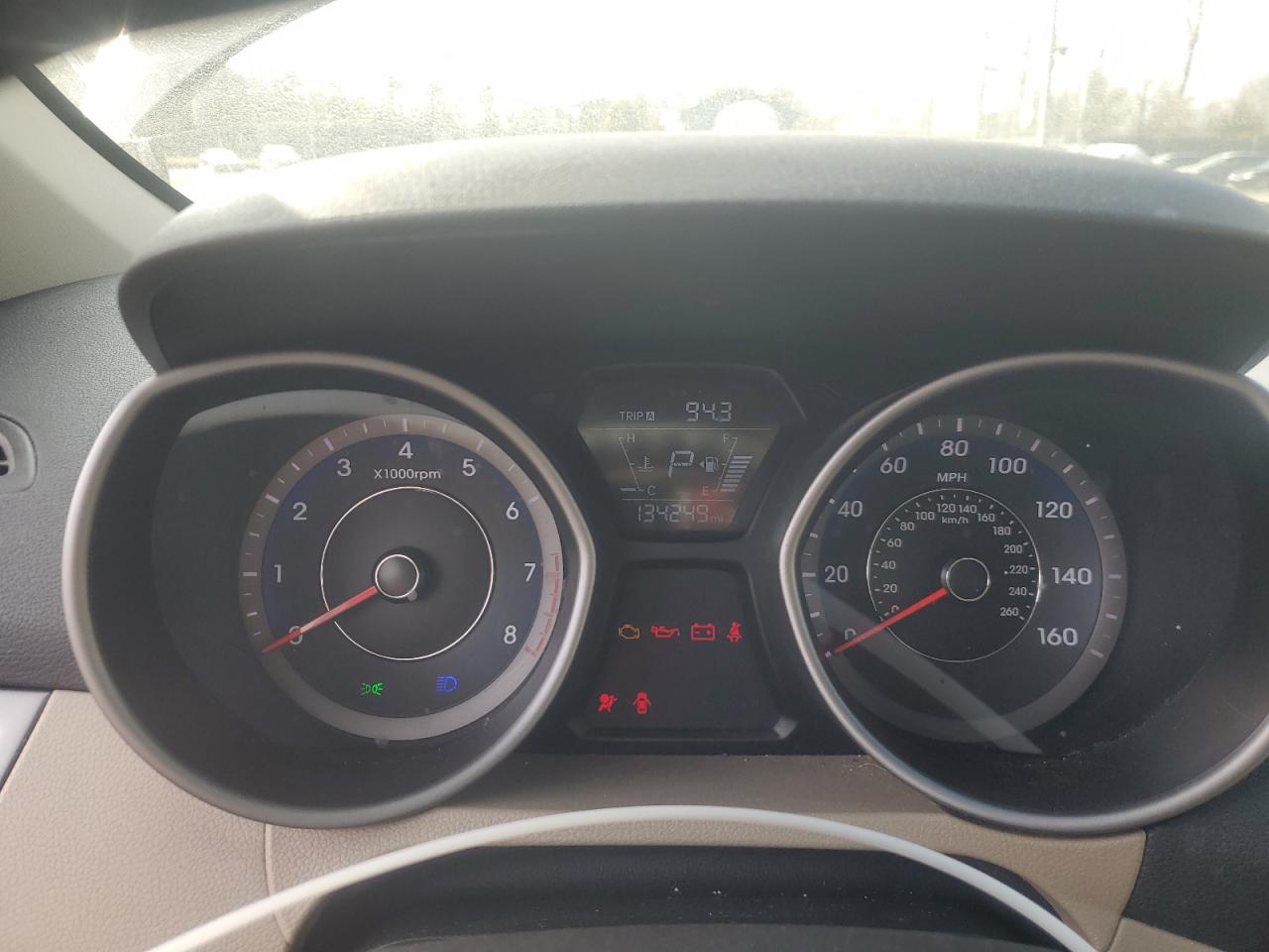 2014 Hyundai Elantra VIN KMHDH4AE8EU096287 Copart auction photo, front end / mechanical damage thumbnail 9