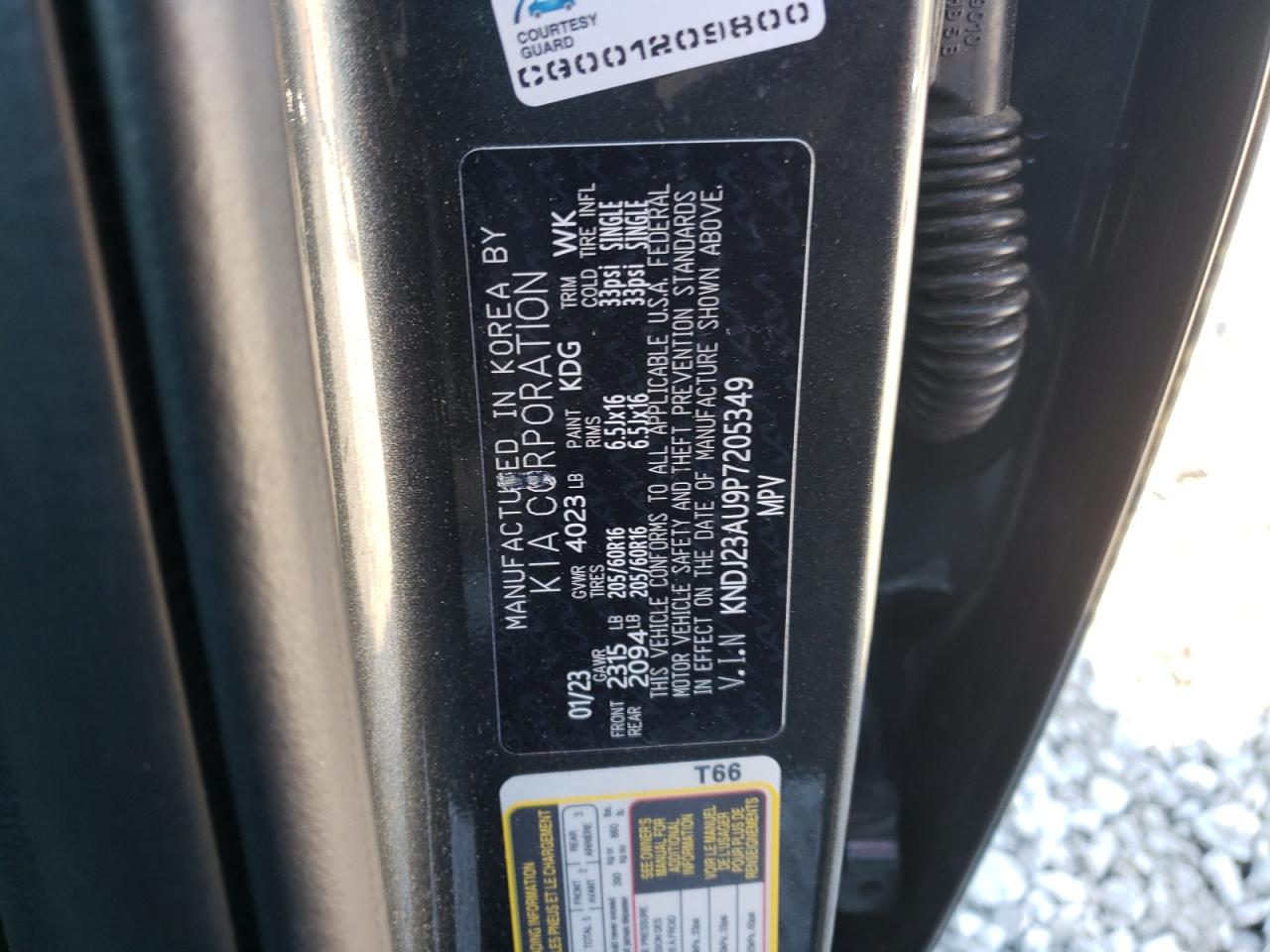 2023 KIA Soul VIN KNDJ23AU9P7205349 Copart auction photo, rear end / front end damage thumbnail 14