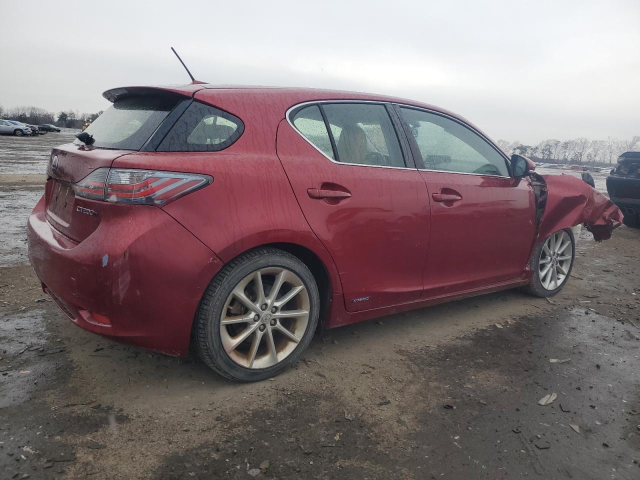 2012 Lexus CT VIN JTHKD5BH1C2101830 Copart auction photo, front end / side damage thumbnail 3