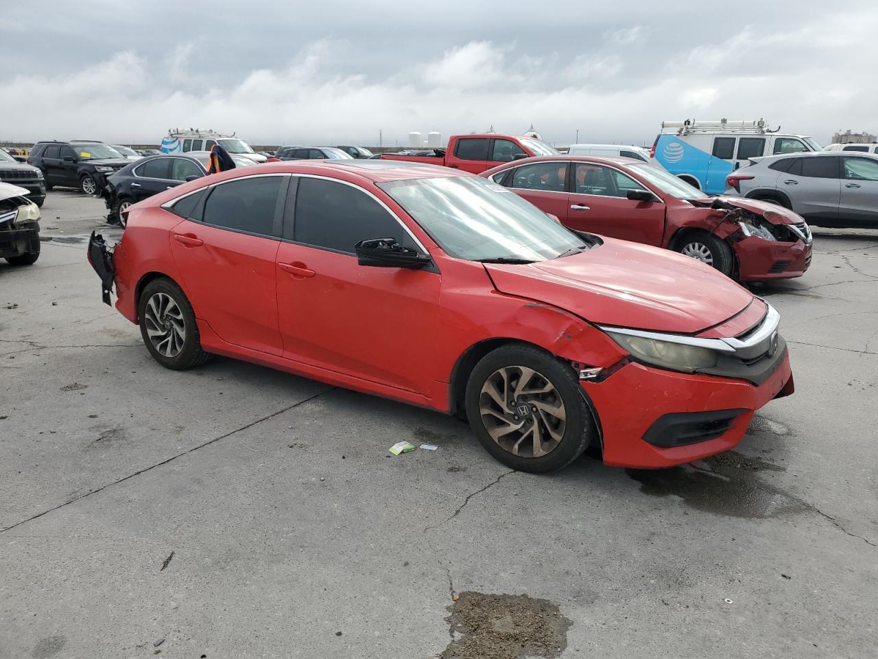 2017 Honda Civic VIN 2HGFC2F71HH503093 Copart auction photo, front end / rear end damage thumbnail 4