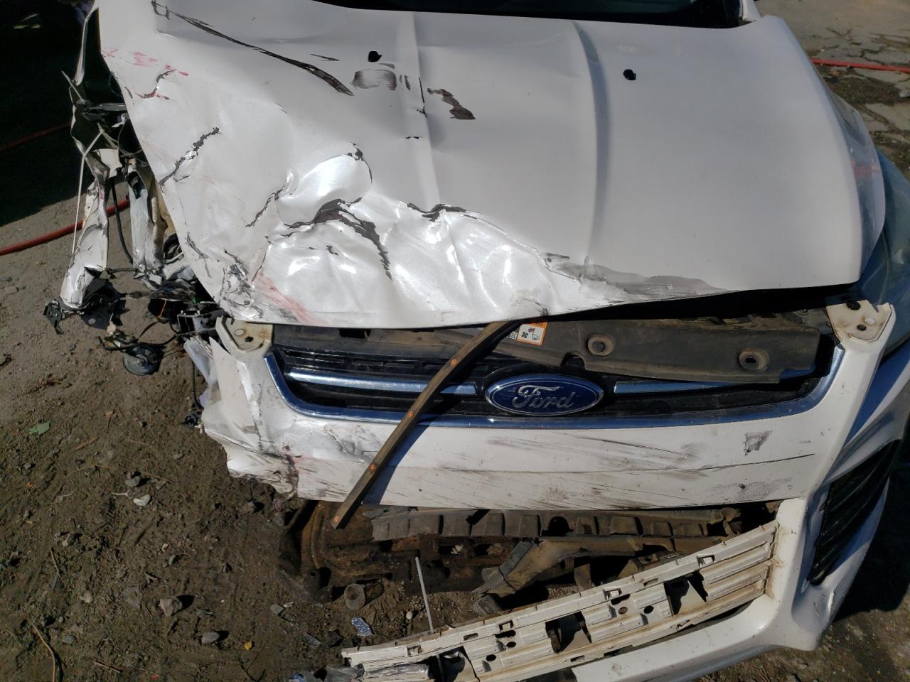 2016 Ford Escape VIN 1FMCU0JX7GUB43541 Copart auction photo, front end / side damage thumbnail 13