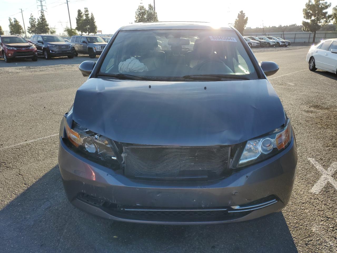 2016 Honda Odyssey VIN 5FNRL5H62GB014370 Copart auction photo, front end damage thumbnail 5