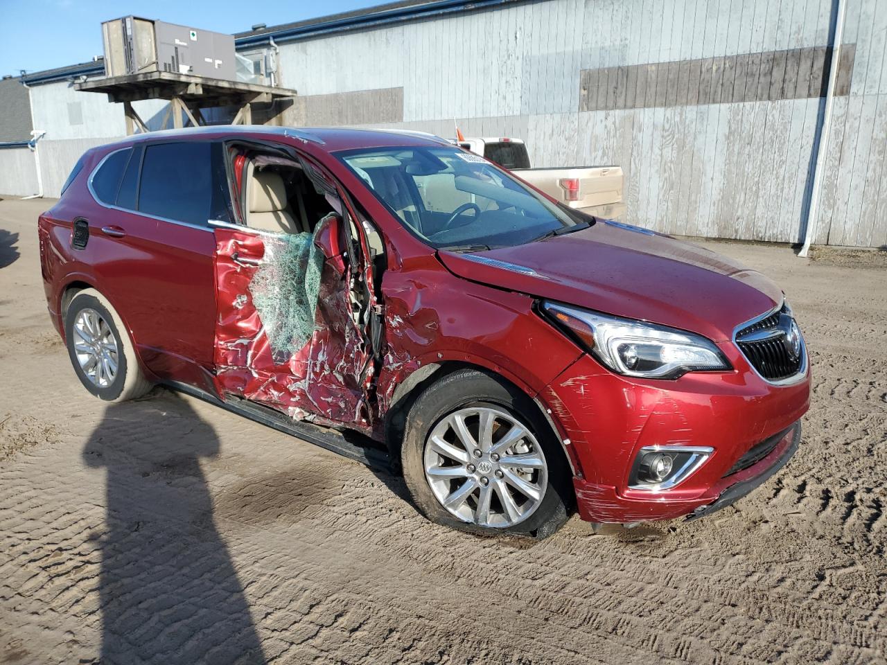 2019 Buick Envision VIN LRBFXCSA0KD058021 Copart auction photo, side / front end damage thumbnail 4