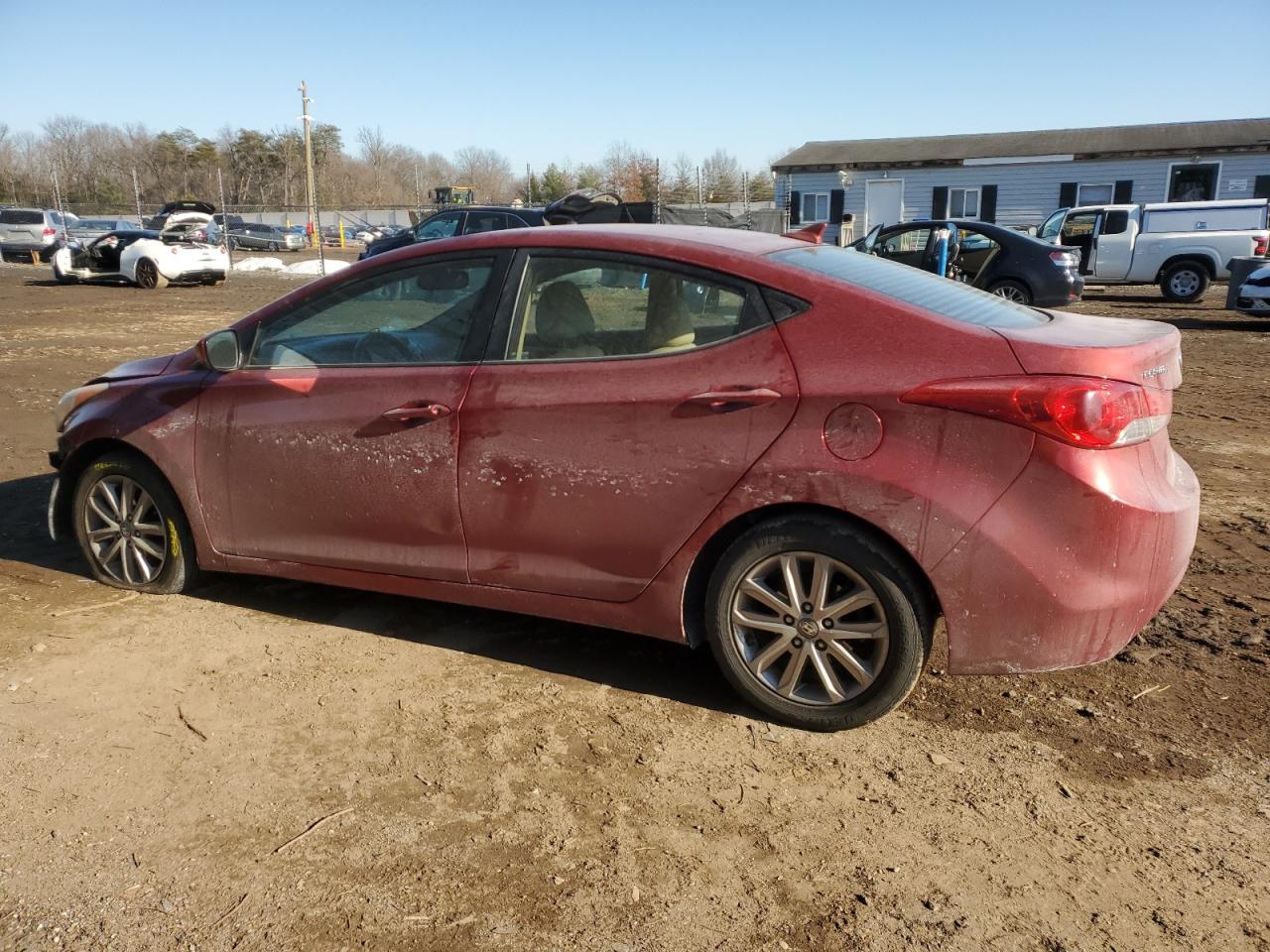 2013 Hyundai Elantra VIN 5NPDH4AE0DH284184 Copart auction photo, front end / front end damage thumbnail 2