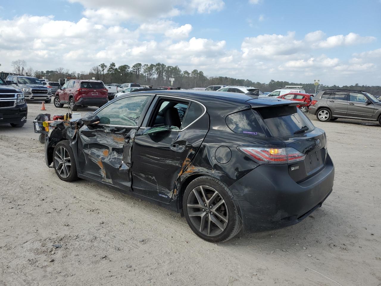 2015 Lexus CT VIN JTHKD5BH7F2239599 Copart auction photo, side damage thumbnail 2