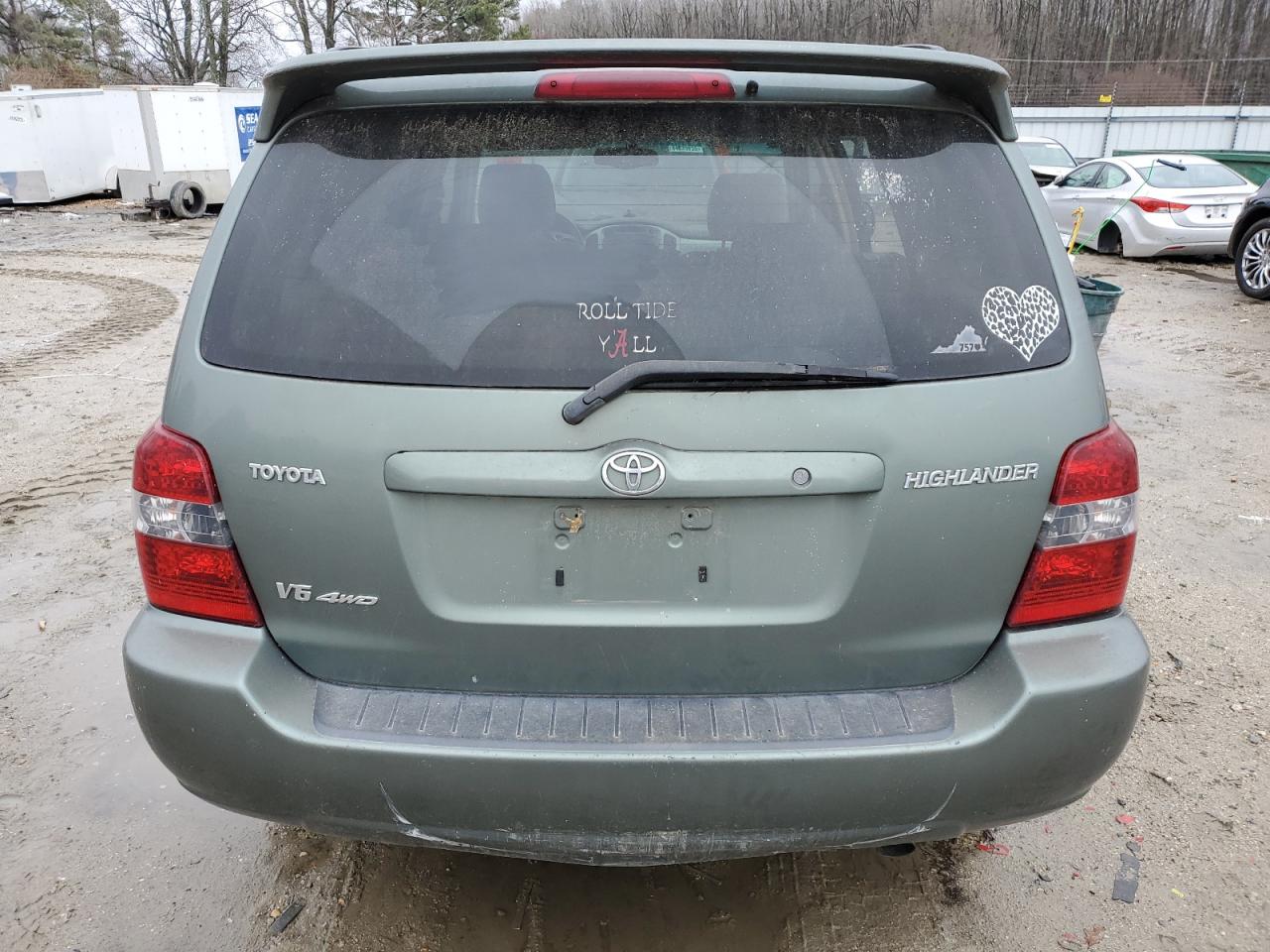 2005 Toyota Highlander VIN JTEEP21A050102373 Copart auction photo, mechanical damage thumbnail 6