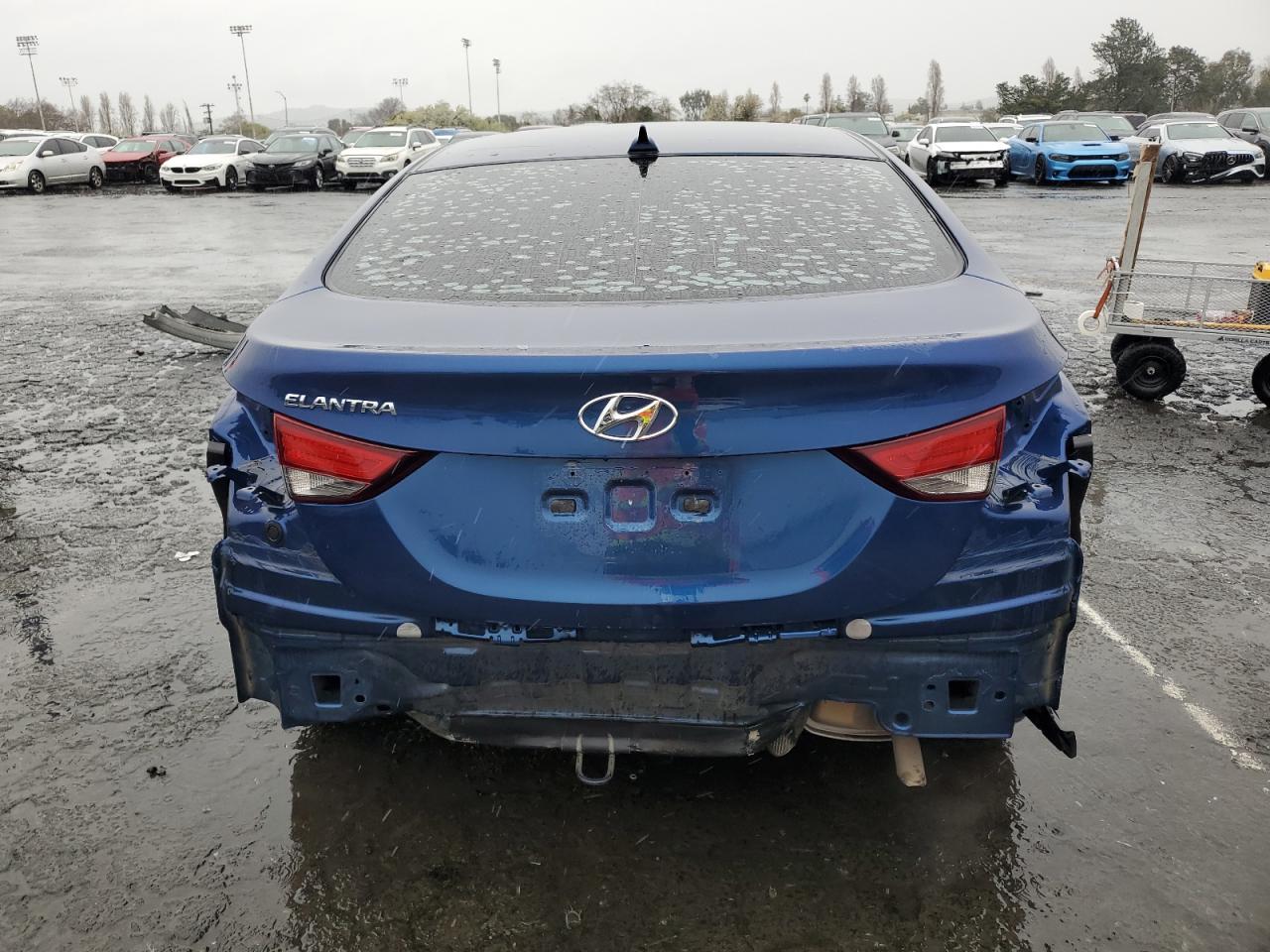 2016 Hyundai Elantra VIN 5NPDH4AE8GH779740 Copart auction photo, rear end damage thumbnail 6