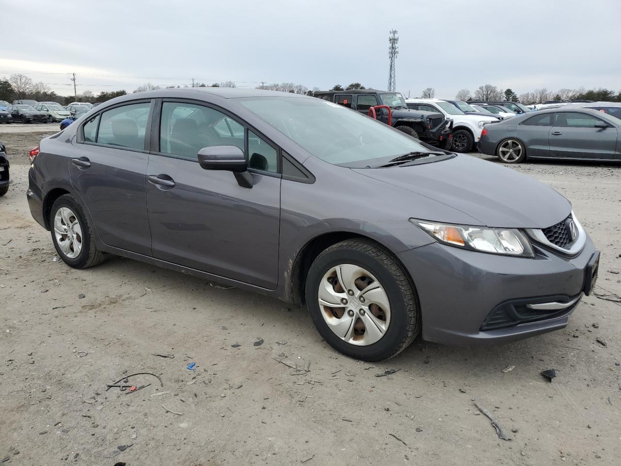 2014 Honda Civic VIN 19XFB2F5XEE256843 Copart auction photo, all over damage thumbnail 4
